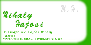 mihaly hajosi business card